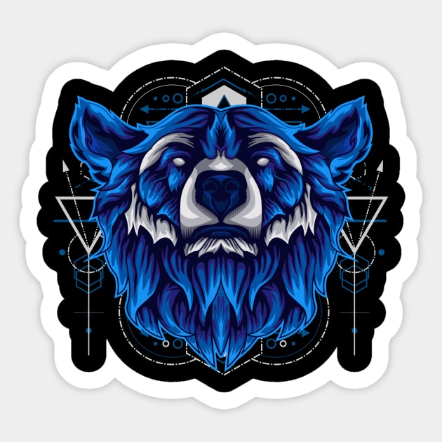 bear head Sticker by SHINIGAMII